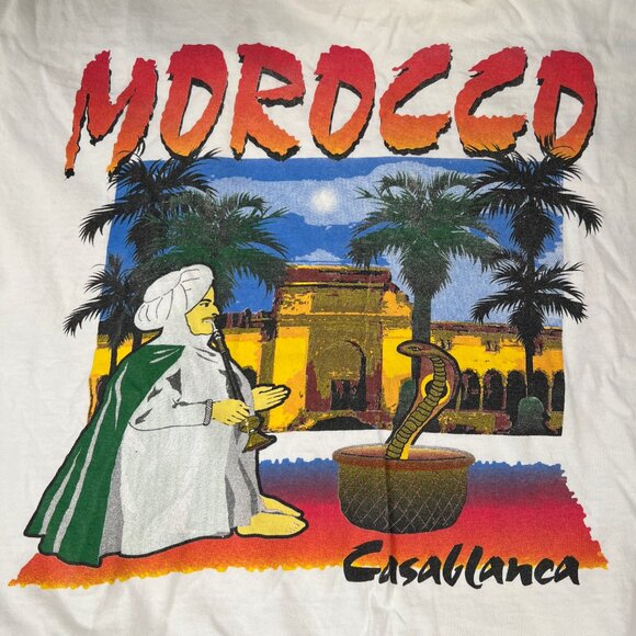 Vintage 90s Y2K Oversized Graphic Tee Souvenir T-Shirt Top Tourist Traveler 90's - Picture 5 of 8